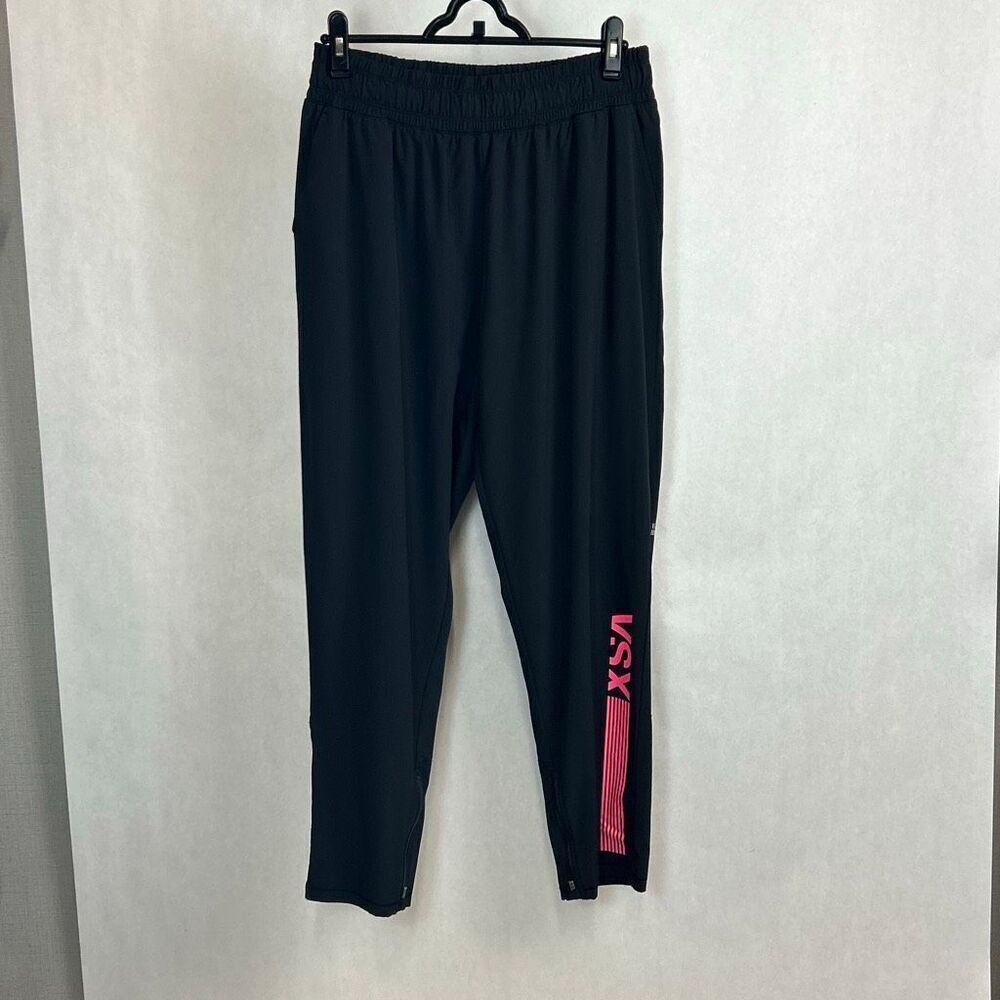 VSX Sport Womens Athletic Pants Sz Large Black Pink Logo Victoria's Secret VS Zi
